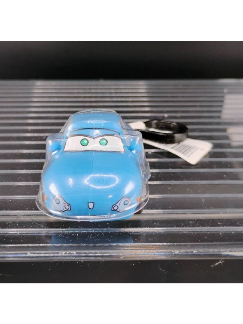 Disney Blue Car-Shaped Keychain With Clip Durable Plastic Novelty Accessory Gift